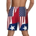 thumbnail image 2 of Mens Swim Trunks United Of Texas Flag Quick Dry Board Shorts with Compression Liner, 2 of 6