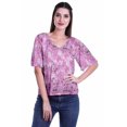 thumbnail image 1 of Moomaya Blouse d'Été Boho à Manches Courtes en Rayonne Imprimée pour Femmes, 1 of 5