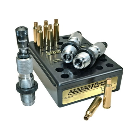Redding Premium Series Deluxe 7mm-08 Remington Full Length Sizing Bullet Seating Neck Sizing 3 Die Set
