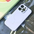 thumbnail image 1 of Liquid Silicone Case For iPhone 16 15 14 13 12 11 Pro Max Plus Phone Magnetic Wireless Charger For Magsafe Shockproof Back Cover Lavender For iPhone 11Pro Max, 1 of 6