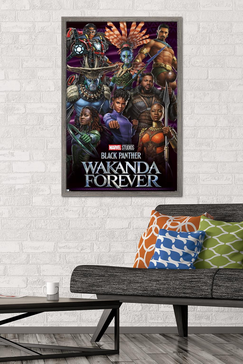 Marvel Black Panther: Wakanda Forever - Group Wall Poster, 22.375" x 34" Framed