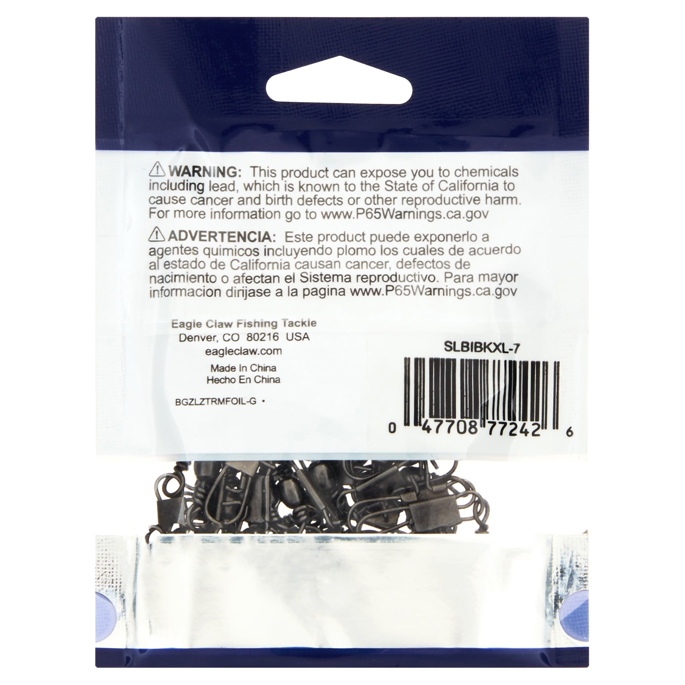 Lazer Sharp SlbIBKXL-7 Barrel Swivel with Interlock Snap, Size 7