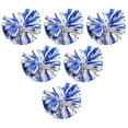 thumbnail image 6 of WHAMVOX Cheerleader Pompom 6Pcs Blue Silver Plastic for Cheerleading and Dancing, 6 of 8
