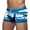Blue, variant on Men Sexy Swimwear Adult Men's Boxers Fashion Quick Drying Printed Lace Up Five Point Casual Swimming Trunks(Orange,L)