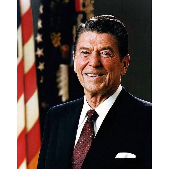 President Ronald Reagan Portrait - Style A - 12x18 Inch Laminated Poster - Stunning Detail and Bold Colors