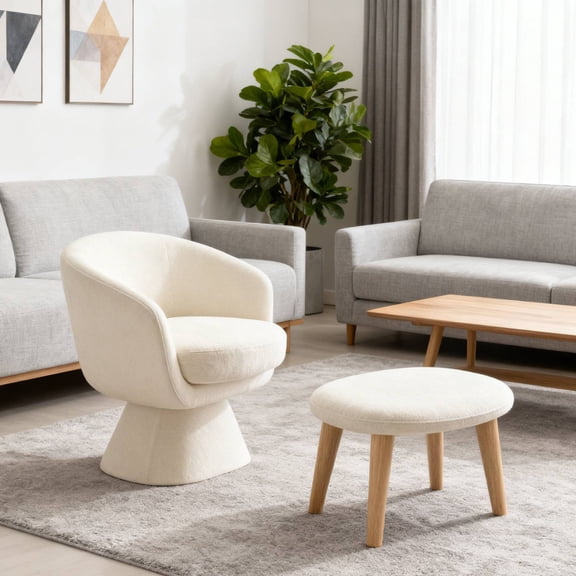 S-HOME Chair with Footrest and Modern Styling Perfect for Small Spaces, Corner Nooks, and Reading Comfort