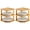 Natural - 2 Pack, variant on 3-Tier Bamboo Corner Shelf Organizer for Cabinet Countertop, Plate Organizer for Cabinet, Cupboard Organizer, Black