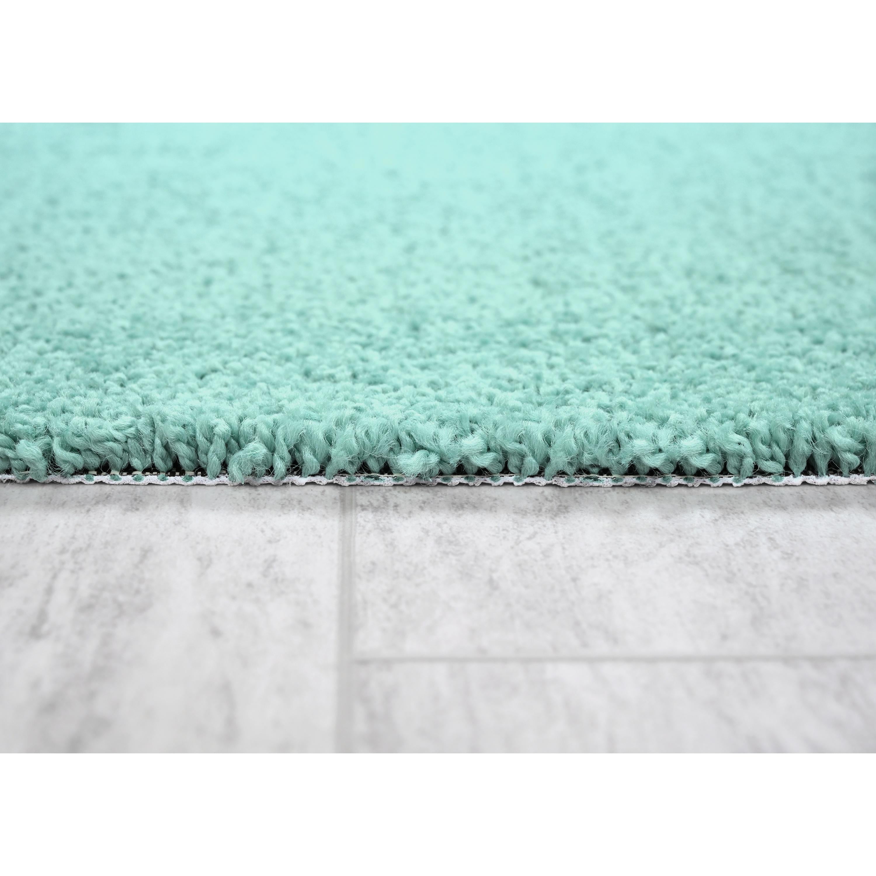 Garland Rug Gramercy Washable Polypropylene Sea Foam Bathroom Carpet, 4' x 6'