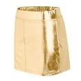 thumbnail image 5 of vigerkar Women Basic High Waisted Mini Party Bodycon Leather Short Skirt Gold, XL, 5 of 7