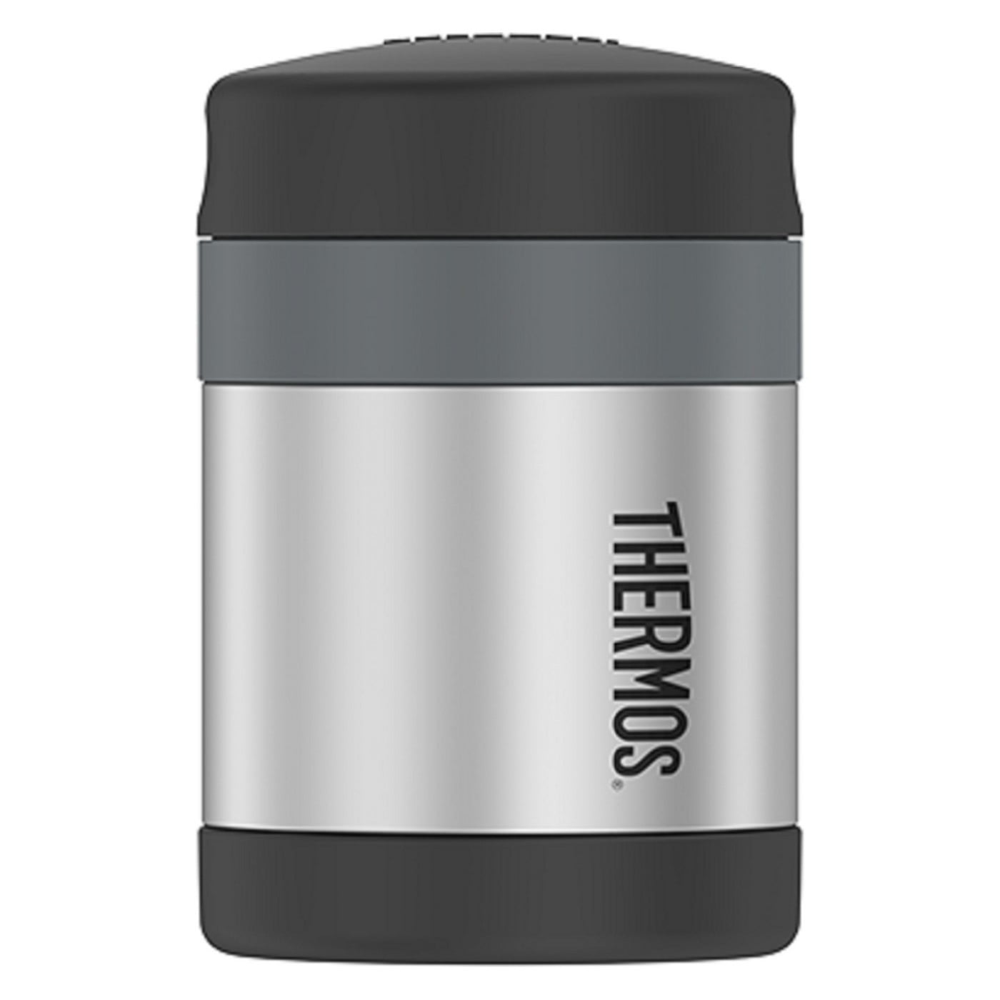 Thermos Vacuum Insulated Food Jar with Spoon, Black, 10 Ounce