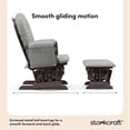 thumbnail image 4 of Pemberly Row Wood and Fabric Glider and Ottoman in Espresso/Gray, 4 of 9