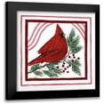 thumbnail image 1 of Shamp, Cindy 15x15 Black Modern Framed Museum Art Print Titled - Christmas Cardinal II, 1 of 5