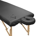 thumbnail image 1 of Juego de sábanas para mesa de masaje Saloniture, impermeable, color negro, 1 of 4