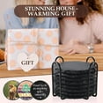 thumbnail image 4 of Set of 8 Black Coasters, 4 Inch Stone Coaster Set Coffee Table Decor Tabletop Protection for Home Office Kitchen Apartment Bar, 4 of 6