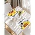 thumbnail image 5 of Sunflowers Bees Placemats Set of 6, Grey Check Sunshine Watercolor Floral Placemats for Dining Table, Place Mats for Kitchen Tabletop, Waterproof Wipeable Dining Table Mats Set, 5 of 9