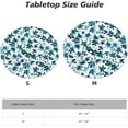 thumbnail image 4 of Dark Blue and Green Watercolor Floral Round Tablecloth Farmhouse Table Cover with Elastic Edge Washable Fitted Table Cloth for Kitchen Patry Outdoor Decor Fits 40"-44", Small, 4 of 6