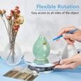 thumbnail image 3 of 5.9 Inch Aluminium Alloy Rotated Turntable Sculpting Pottery Wheel Rotary Wheel Polymer Clay Tools for Craft Display Stand Pottery Turntable DIY Baking Cake Platinum 1pc, 3 of 9