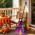 thumbnail image 4 of LED Light Up Witch Broom, Colorful Halloween Broomstick with 3-Section Detachable Design for Haunted House, Porch, Party Props, Costumes and Holiday Decor, 4 of 7