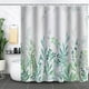 thumbnail image 1 of Cortina de baño, cortina de ducha de plantas verdes, impermeable y a prueba de moho, impresión digital 3D, partición de cortina de baño de bosque, no requiere perforación, xtl171, 120*180, 1 of 1
