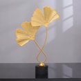 thumbnail image 3 of Ginkgo Leaf Ornament  Electroplating Decorative Great  Fancy Ginkgo Monstera Leaf Statue, 3 of 4