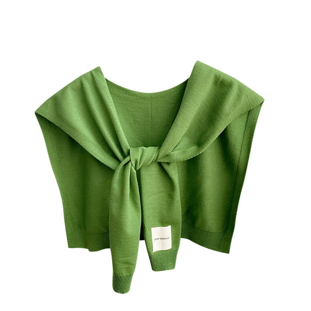 Bufandas de mujer de color liso de punto para exteriores, chal de invierno con cuello falso, bufanda decorativa Kangshi para el regazo y los hombros, bufanda para mujer
