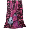 thumbnail image 2 of Fuzoiu ink Donkey Pop Art Print Ultra-Soft Micro Fleece Blanket,All Seasons Flannel Throw, Lightweight Blanket for Bed, Sofa, Couch, Movie Night, Camping, and Travel-60"x50", 2 of 7