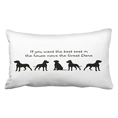 Winhome Black And White Great Dane Humor Best Seat In House Dog
