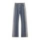 thumbnail image 5 of Ceisia Men Fashion Button Zipper Pocket Straight Denim Pants All Season Gift Casual Versatile Trousers, 5 of 8