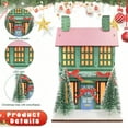 thumbnail image 2 of Wooden LED Christmas Decorations (Green House) - Mini LED Glow Scene Decor - Home Desktop Holiday Ornament for Tabletop Display, 2 of 7