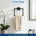 thumbnail image 4 of EcoSummer 10-Piece Matte Black Bathroom Hardware Set, Rust-Resistant Stainless Steel, Modern Towel Bar, Towel Rings, Toilet Paper Holder, Wall-Mounted Accessories for Home & Commercial Use, 4 of 8