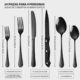 thumbnail image 4 of Juego De Cubiertos De Acero Inoxidable Lab.G 24 Pcs negro, 4 of 4