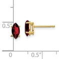 thumbnail image 5 of 14K Yellow Gold 7x3.5mm Marquise Garnet Stud Earrings, 5 of 5