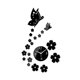 thumbnail image 2 of Reloj de pared acrílico personalizable con pegatinas silenciosas para decoración de pared, moderno. Negro, 2 of 9