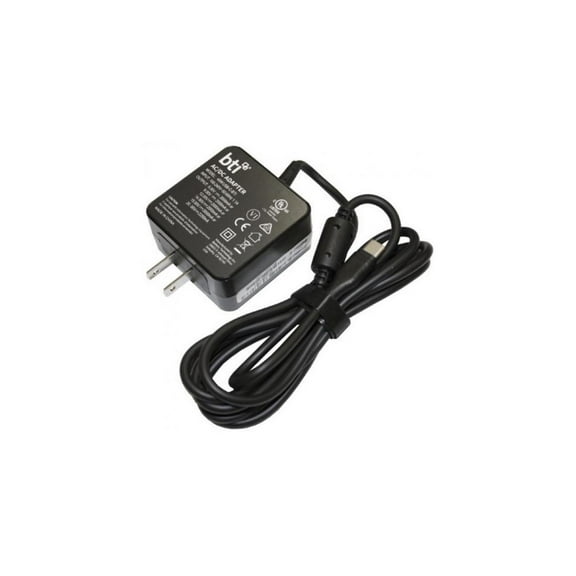 BTI 45W USB-C BTI AC Adapter - 45 W - 120 V AC, 230 V DC Input - 5 V DC/3 A, 9 V DC, 12 V DC, 14.5 V DC, 15 V DC, 20 V DC Output - Black