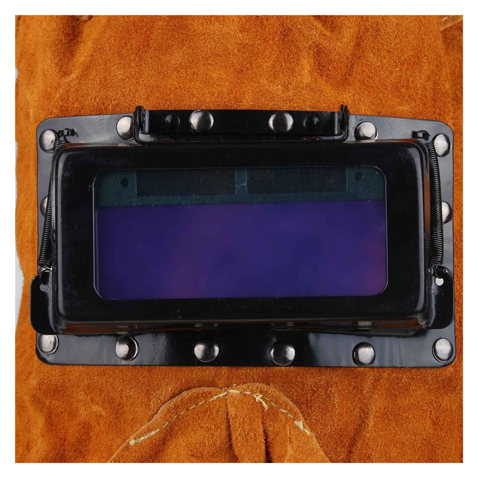 Yellow Head-Mounted Leather Hood Grinding Solar Auto Darkening Filter Lens Welder Leather Hood Welding Breathable Helmet Mask ,Great Choice