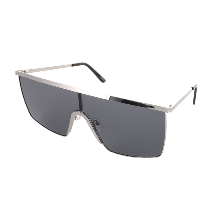 Flat Top Square Vintage Retro Shield Visor Style Aviator  display picture 3