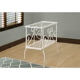 thumbnail image 2 of Monarch Specialties Accent Table White Metal With Tempered Glass, 2 of 6