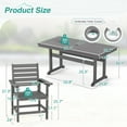 thumbnail image 3 of DYCANPO 7-Piece Outdoor Dining Set with Umbrella Hole, HDPS Patio Furniture Set for 6, Gray, 3 of 8