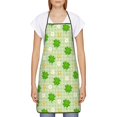 thumbnail image 2 of Naloa 1Pack Adjustable Bib Apron Waterdrop Resistant Cooking Kitchen Aprons for Women Men Chef, St Patrick's Day11 Print, 2 of 5