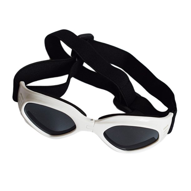 unbranded Pet Goggles White Design with Ventilation and Adjustable Fit Comfortable Sunglasses for Dogs