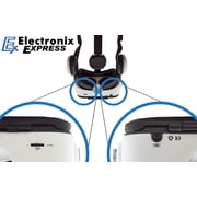 3D VR Headset with Stereo Headphones for all 4.7 to 6.2 Smartphones
