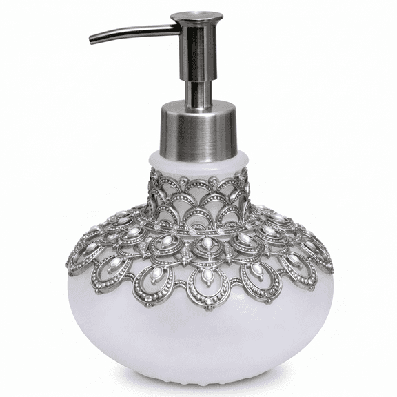 Decozen Gifts for Mom - Premium Frosted Glass Lotion Dispenser for Mother's Day Gifts, Bathroom Decor, Soap Dispenser, Glass Pump Bottle, Liquid Hand Soap Bottle - Mothers Day Decor