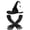 A, variant on AirLoni Halloween Black Witch Hat And Long Gloves 2PCS Witch-Accessory Set For Halloween Role Play Witch Costume