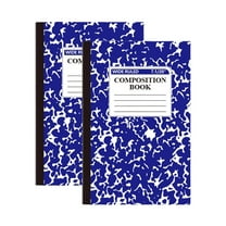 2 Pack Composition Notebook, Wide Ruled Composition Book, Marble Composition Notebooks, 30 Sheets (60 Pages), 8.3" x 5.5", Classroom Must Haves, Dark Blue