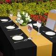 thumbnail image 3 of TidBay 3Pcs Rectangle Tablecloth And Satin Table Runner 108 Inch Folding Plastic Tablecloths Stain Resistant Table Cover for Parties Weddings Restaurants, 3 of 8