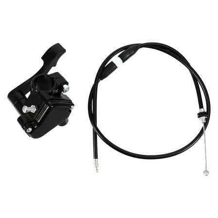 Hytrove Black Aluminum Thumb Throttle Cable Set for Dirt Bike Motorcycle - High Performance Lever