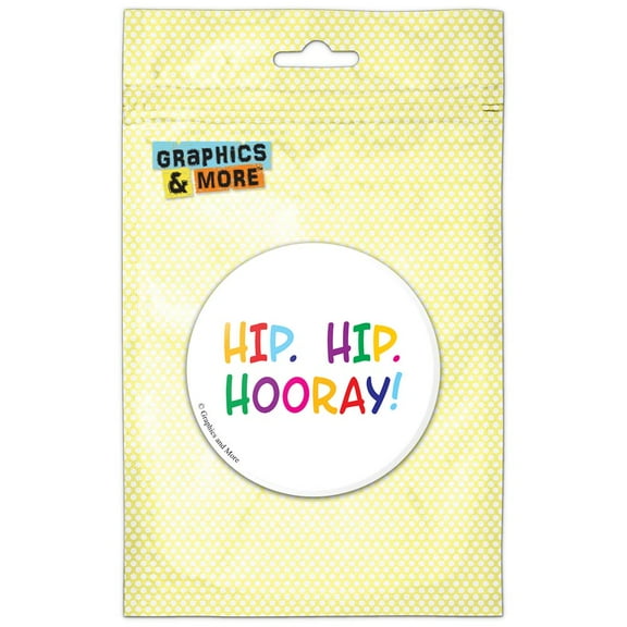 Hip Hip Hooray Colorful Birthday Pinback Button Pin Badge