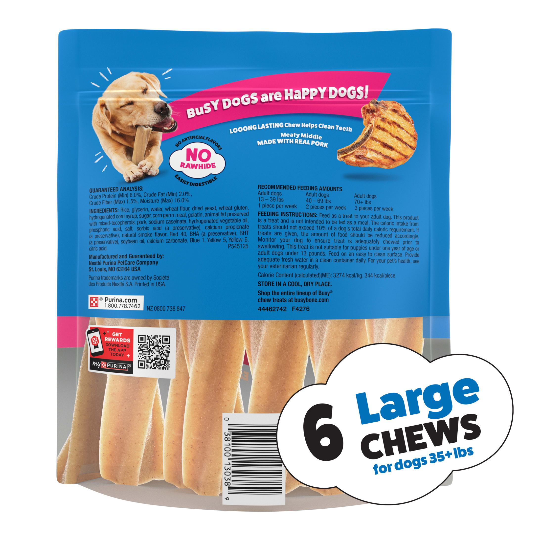 Purina Busy Bone Original Large Dog Chews, 21 oz, 4 Pack photo 7
