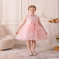 thumbnail image 2 of Vestido de princesa con estampado de mariposa para niña, vestido de malla abullonada, vestido de exhibición para niña pequeña, 2 of 5