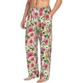 thumbnail image 2 of Uemuo Rose Flowers Pattern Men's Wide Leg Palazzo Lounge Pants with Pockets Light Weight Loose Comfy Casual Pajama Pants-X-Large, 2 of 9